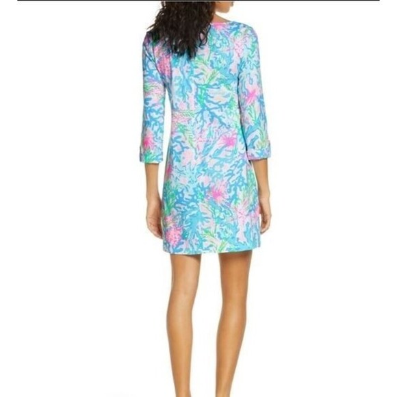 Lilly Pulitzer Bailee Multi Coral Bay 100% Cotton Dress Size Large (12/14) - Picture 2 of 13